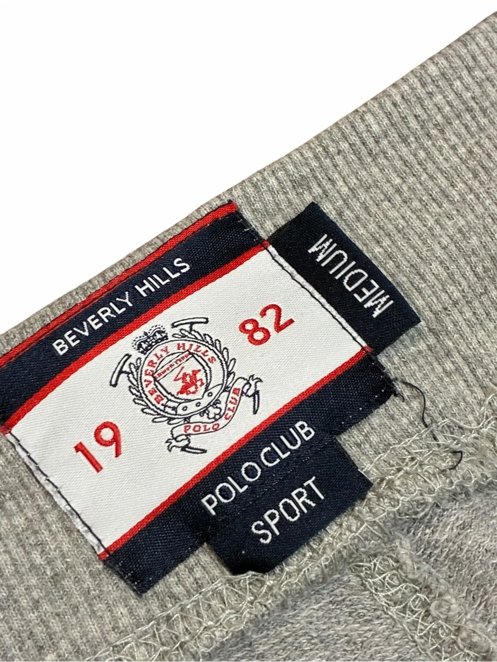 Beverly Hills Polo Club Sport Track Pants Medium Gray Joggers Logo 100% Cotton M
